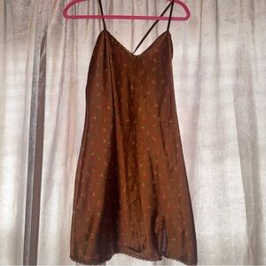 Brown cherry Slip Dress